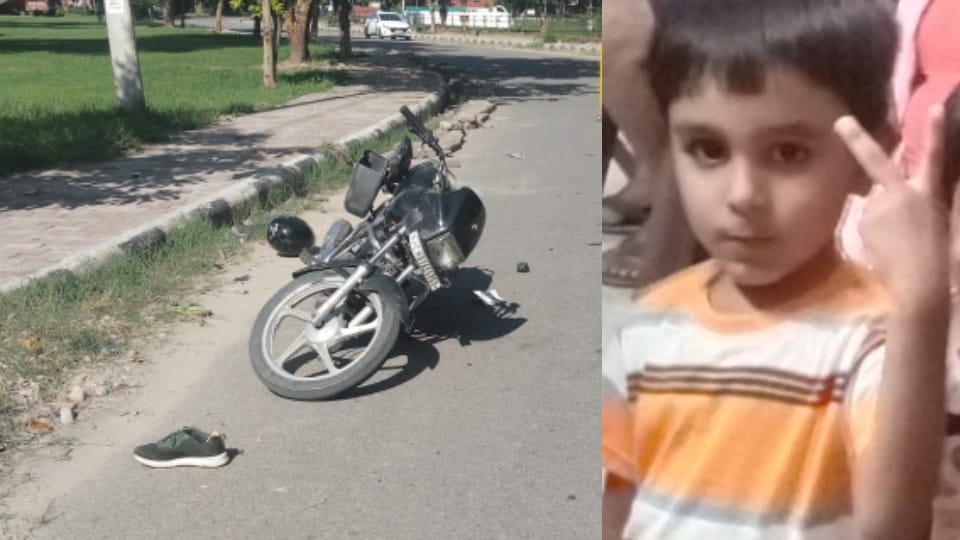 child died in accident in chandigarh