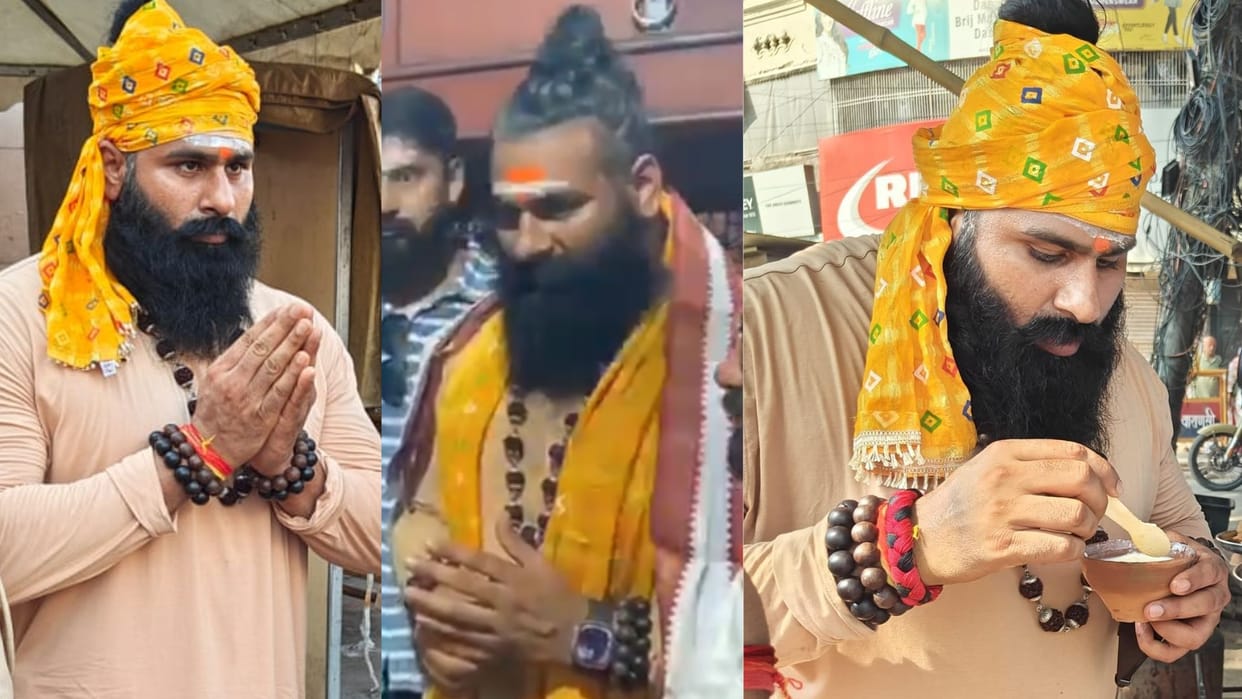 WWE famous wrestler Rinku Singh visited Kashi Vishwanath and Baba Kaal Bhairav temple