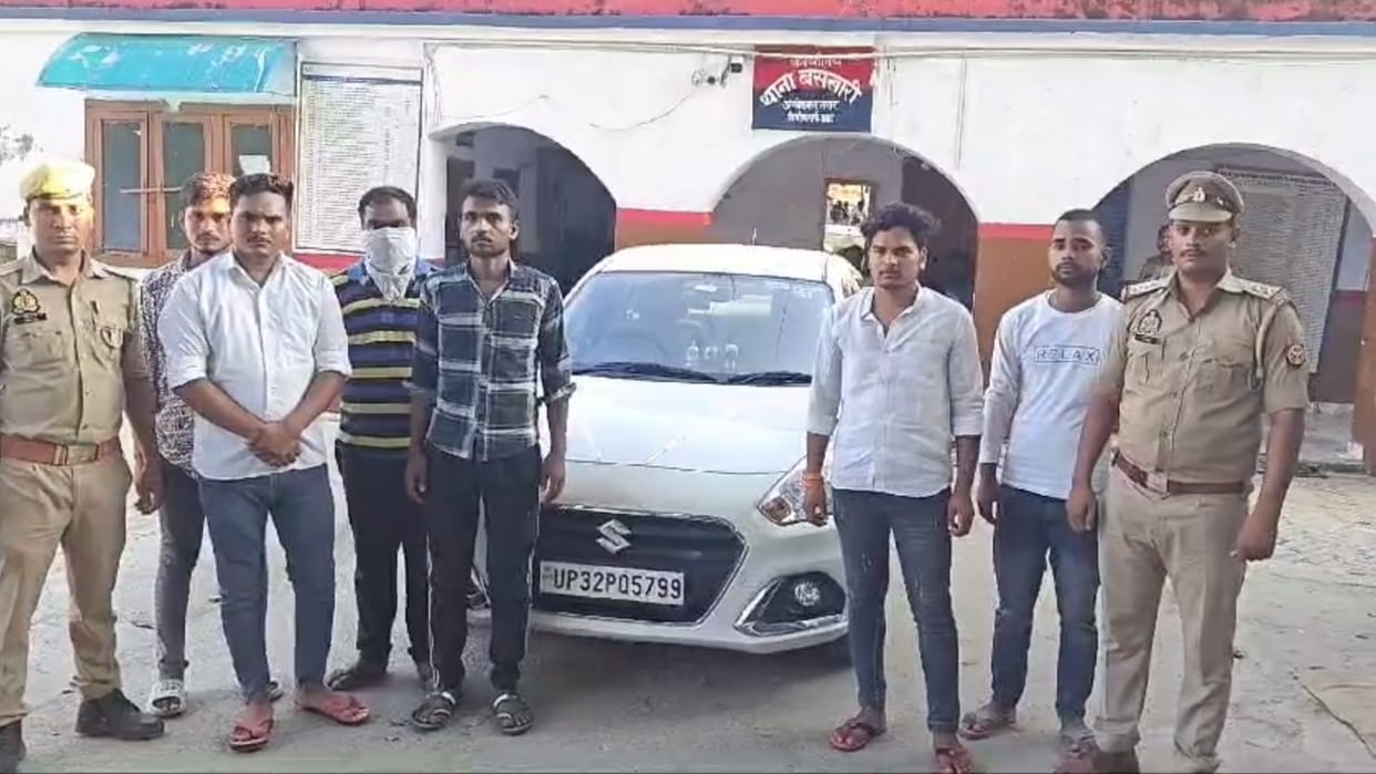 Seven arrested for in Ambedkar nagar for doing illigal work.