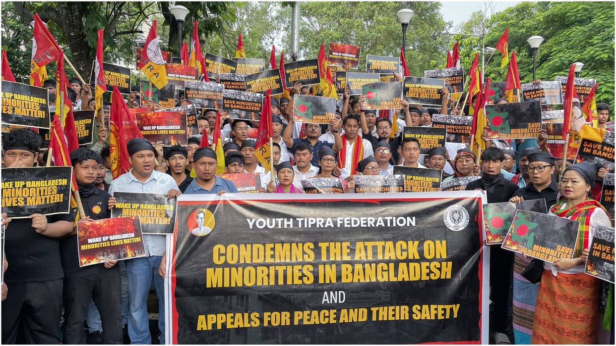 Tipra Motha's youth wing urges Bangla envoy in Agartala to protect minorities in Bangladesh