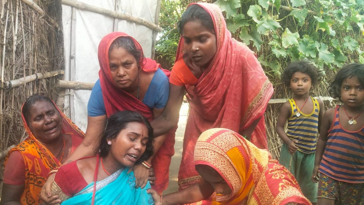 Saharsa child went to pluck flowers in water-filled pit died by drowning boy come to his grandmother village
