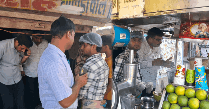 Food Safety Team of Loni collected samples from two meat shops
