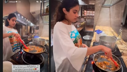 Janhvi Kapoor made zero calorie pasta Rohit Saraf shared the video say It is complete delusional