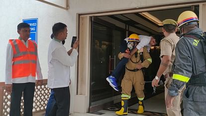 Mockdrill: Massive fire broke out in Hotel Taj View  Rescue work lasted for 45 minutes