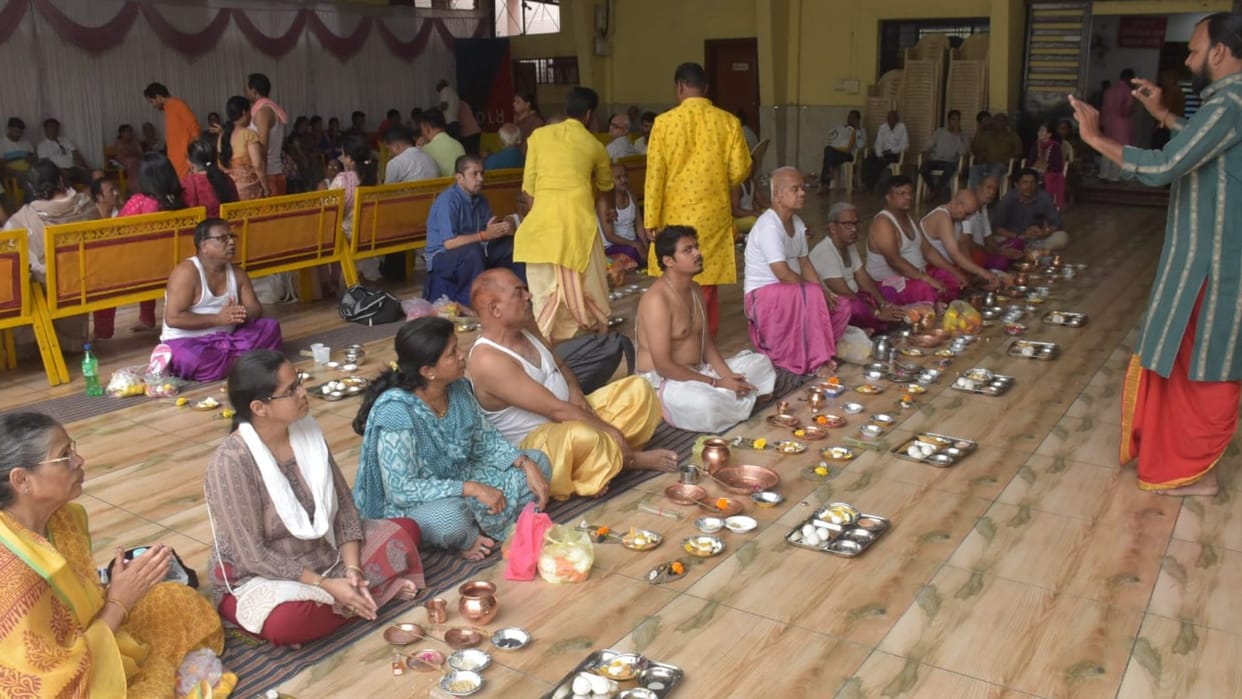 Maharashtra society organized a collective Bharani Shraddha Pujan program
