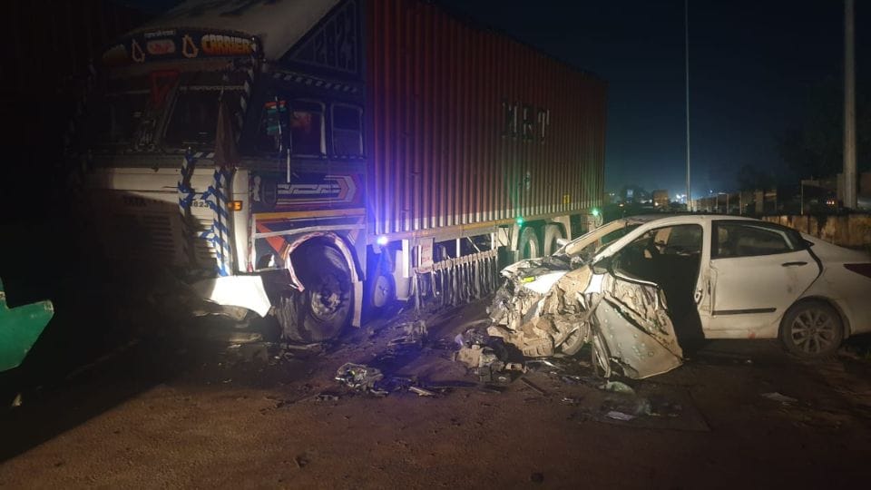 Three people in car killed in collision with truck, driver seriously injured