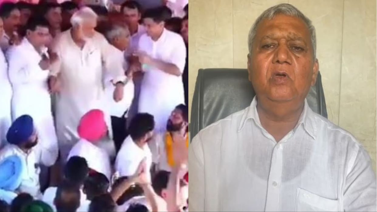 Haryana: Elderly people came forward after the viral video of JP kicking an elderly person