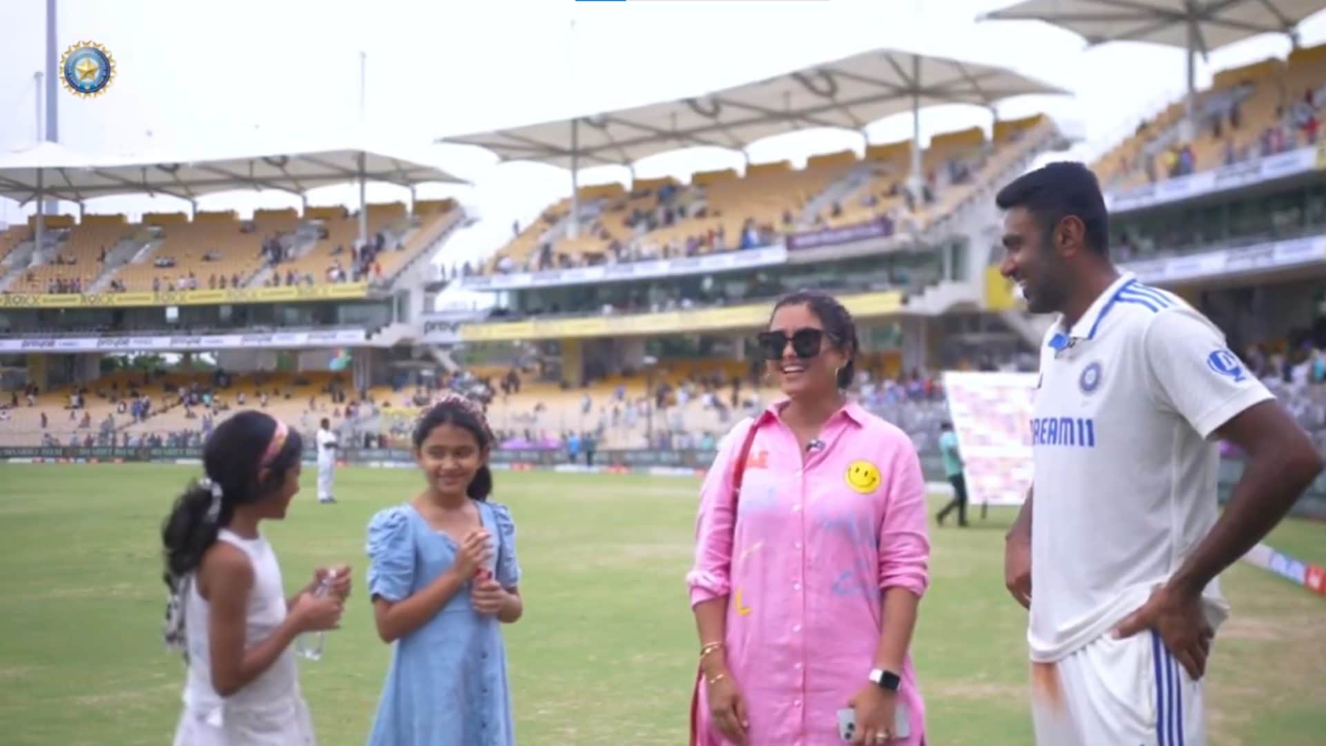 R Ashwin gave special gift to his daughters spinners interview with wife prithi narayan bcci shared video