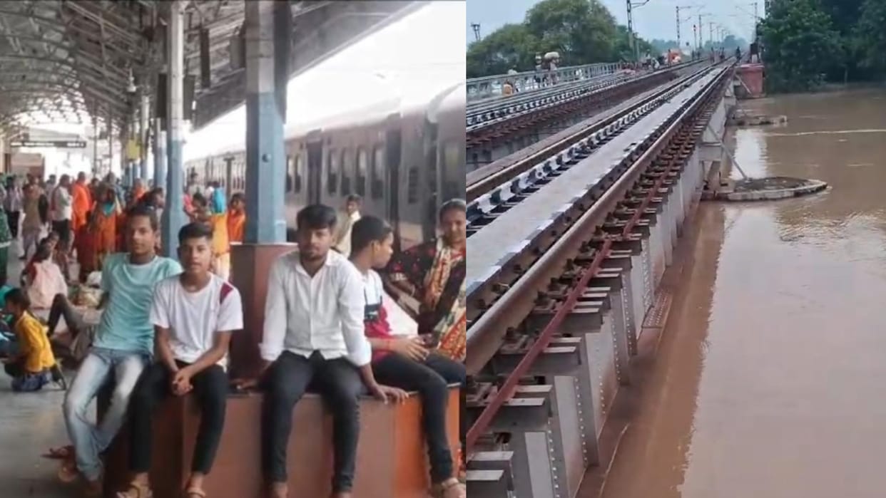Bihar News: Flood water rises on Bhagalpur-Jamalpur railway track, Railways cancels many train; express train