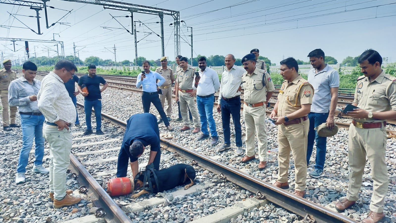 Train Derailment, Cylinder on the track, empty cans and packets of namkeen were found nearby