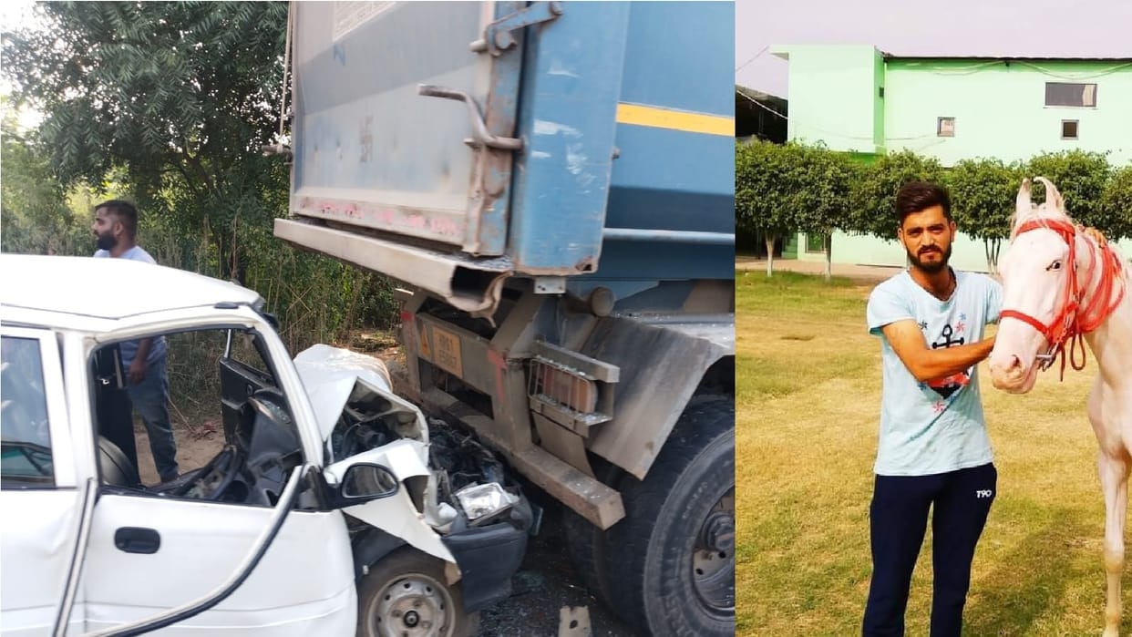 Car collides with truck in Fatehabad, Young mechanic returning from Hisar dies, accident happened near village