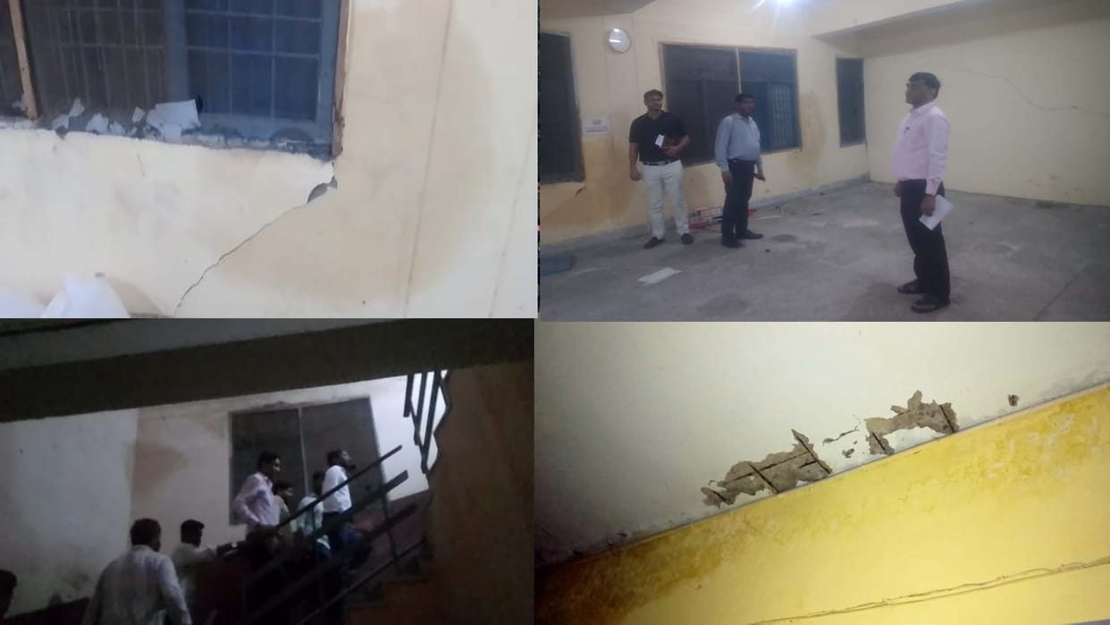 Farrukhabad: Ancient mound collapsed due to illegal mining and rain, cracks in tehsil building