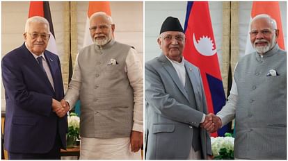 PM Modi meets global leaders including Nepalese counterpart & Palestinian President in New York news in hindi