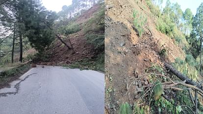 landslide near Karadaghat solan on the National Highway