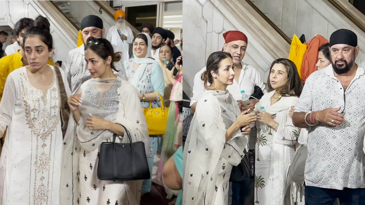 Malaika Arora father prayer meet in santa cruz gurudwara arjun kapoor kareena kapoor sussane khan reached