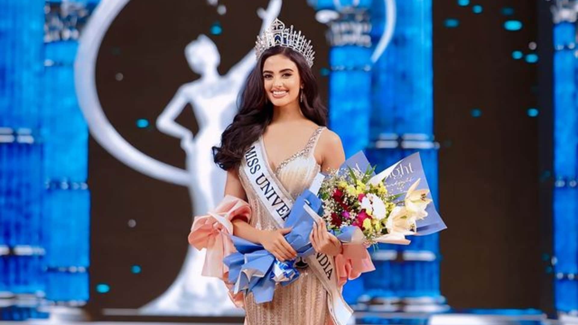 Rhea Singha was crowned Miss Universe India 2024 will represent India at the global Miss Universe 2024 pageant