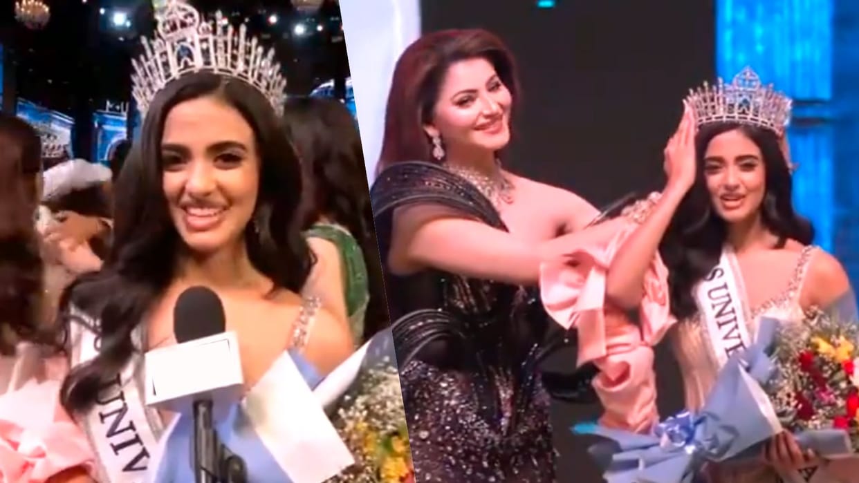 Miss Universe India 2024 crown to Rhea Singha Urvashi Rautela in Jaipur news Updates in Hindi