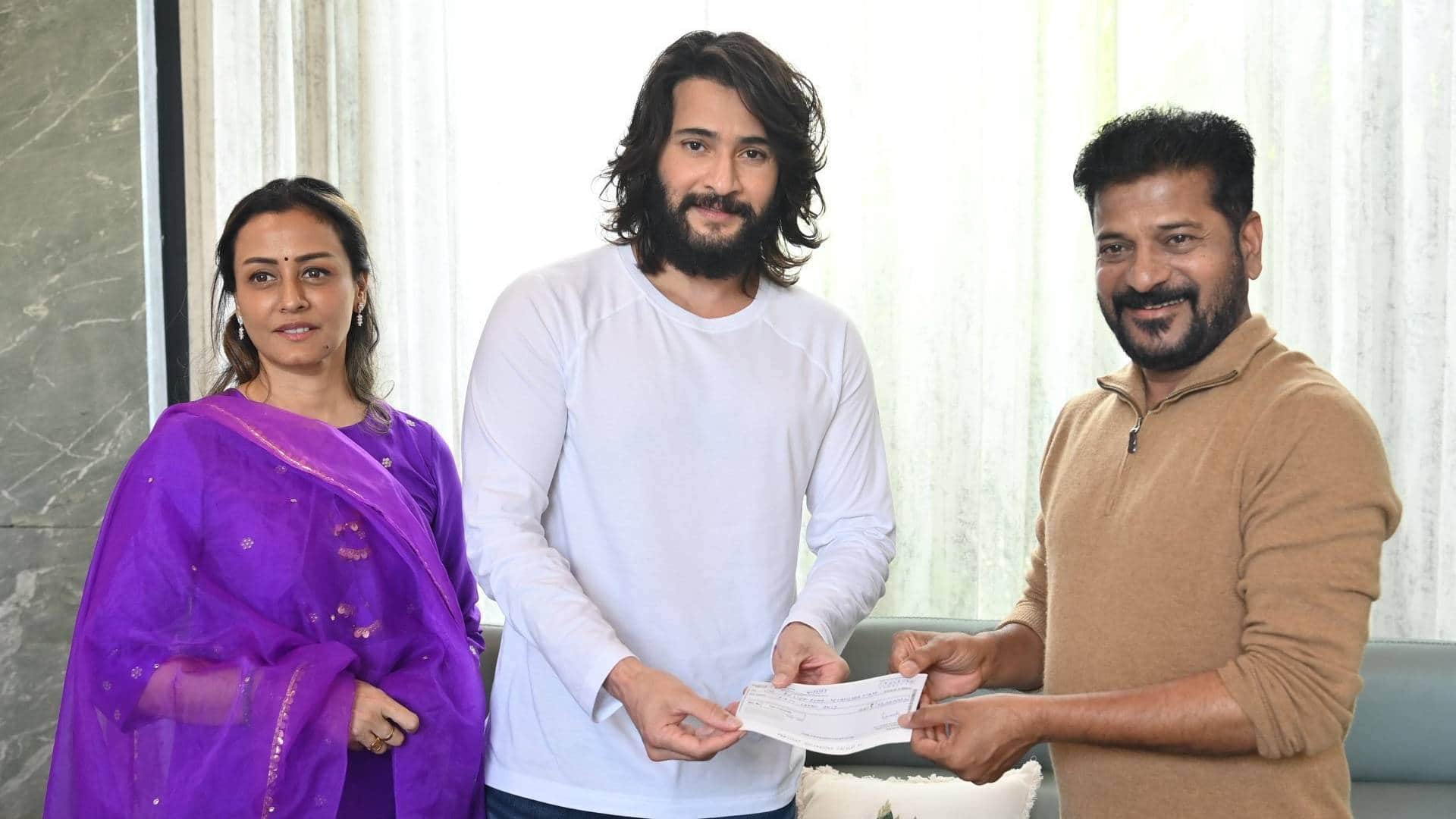 Mahesh Babu Namrata donats 60 lakh rupees to Telangana CM Relief Fund flaunts new look for ss rajamouli SSMB29