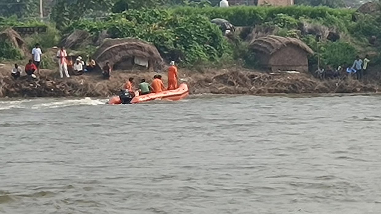 Three people drowned in Gambhir river while crossing the road in Bharatpur