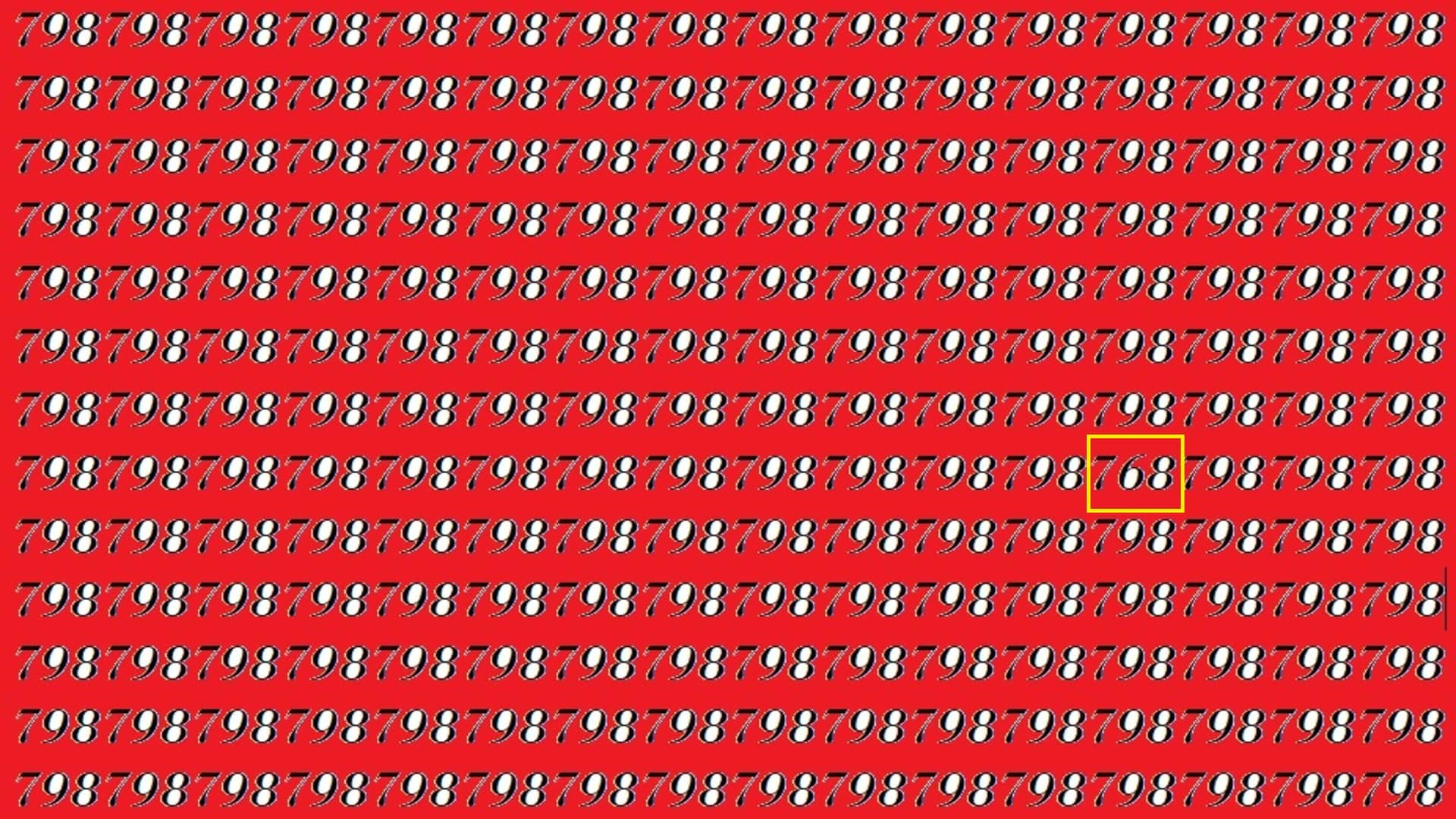 Optical Illusion For IQ Test: Can you Spot 768 in Viral Optical Illusion Photo Brain Test