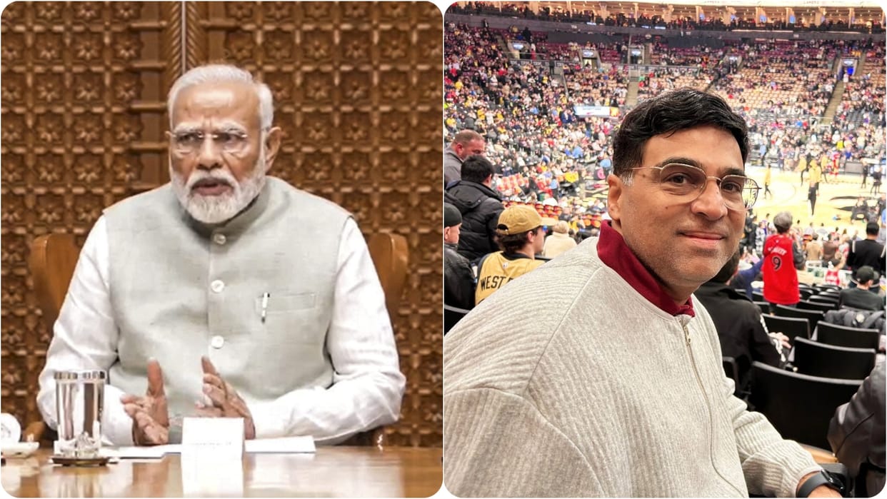 PM Narendra Modi and Vishwanathan Anand congratulate Men's and Women's chess team for Chess Olympiad success