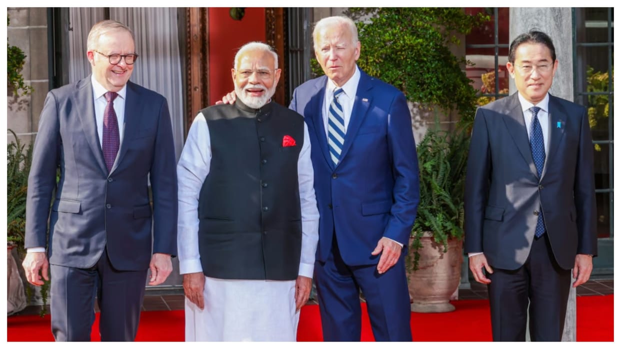 PM Modi usa quad meeting joe biden praise india in indian ocean china