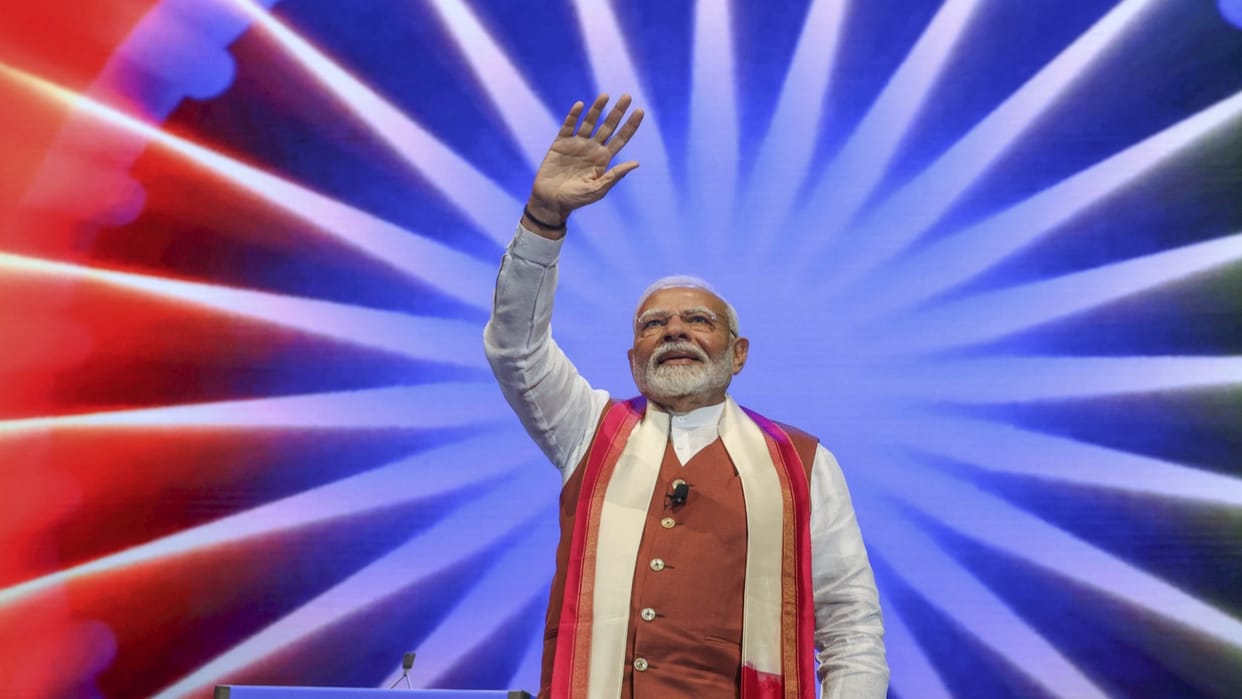 Prime Minister Narendra Modi during an Indian community event, in New York, USA,