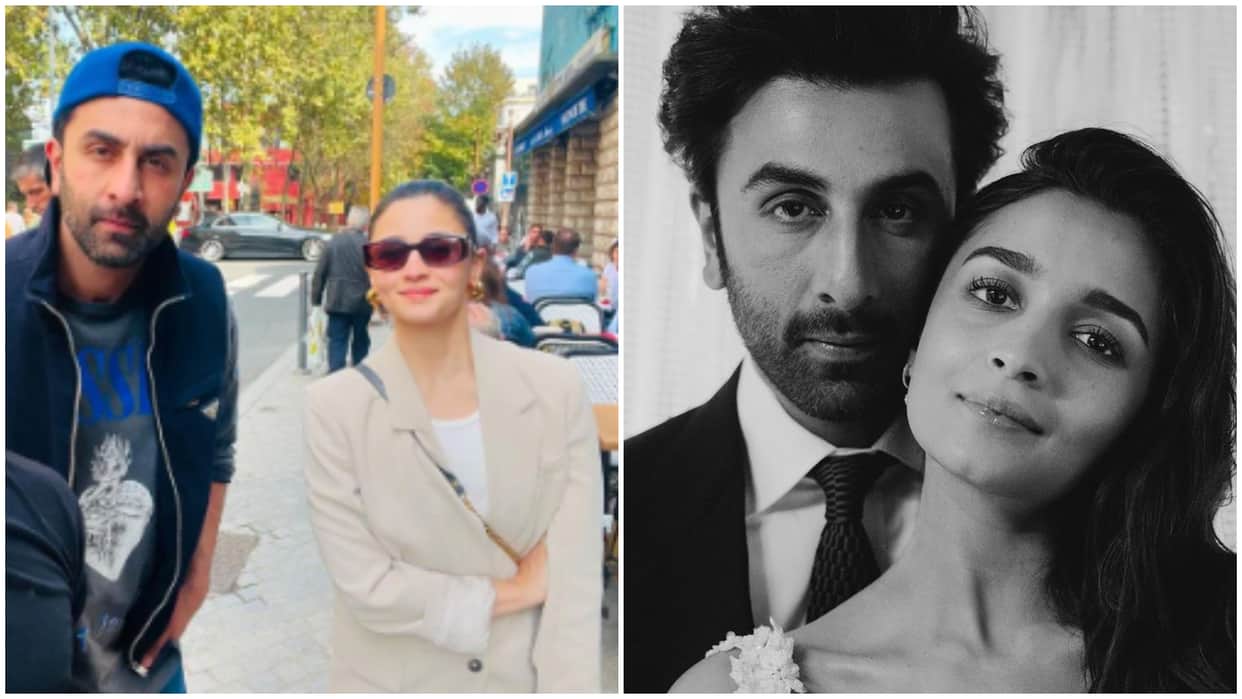 Jigra actress Alia Bhatt and Ramayan actor Ranbir Kapoor enjoying in Paris Ranbir new look is talk in town