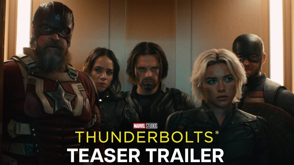 Marvel Studios Thunderbolts trailer out Florence Pugh Sebastian Stan David Harbour Antihero go on new mission