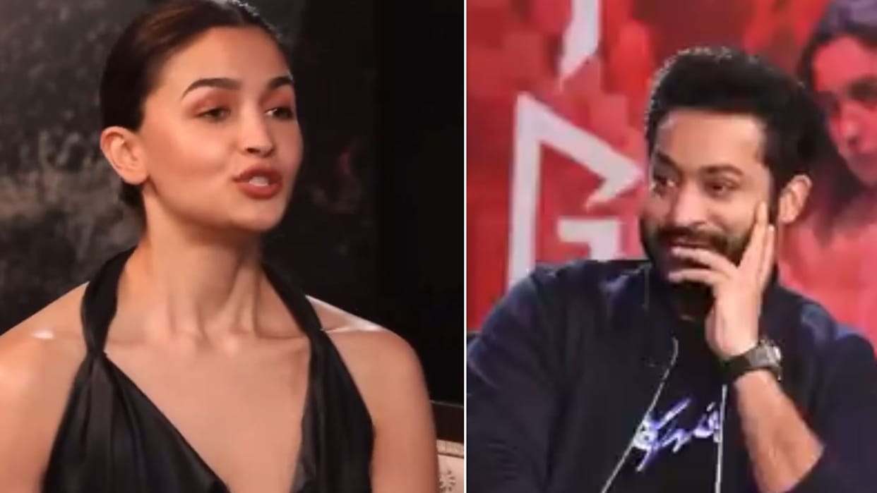 Jigra Star Alia Bhatt sings devara chuttamalle song in telugu actor jr ntr impressed says oh my god