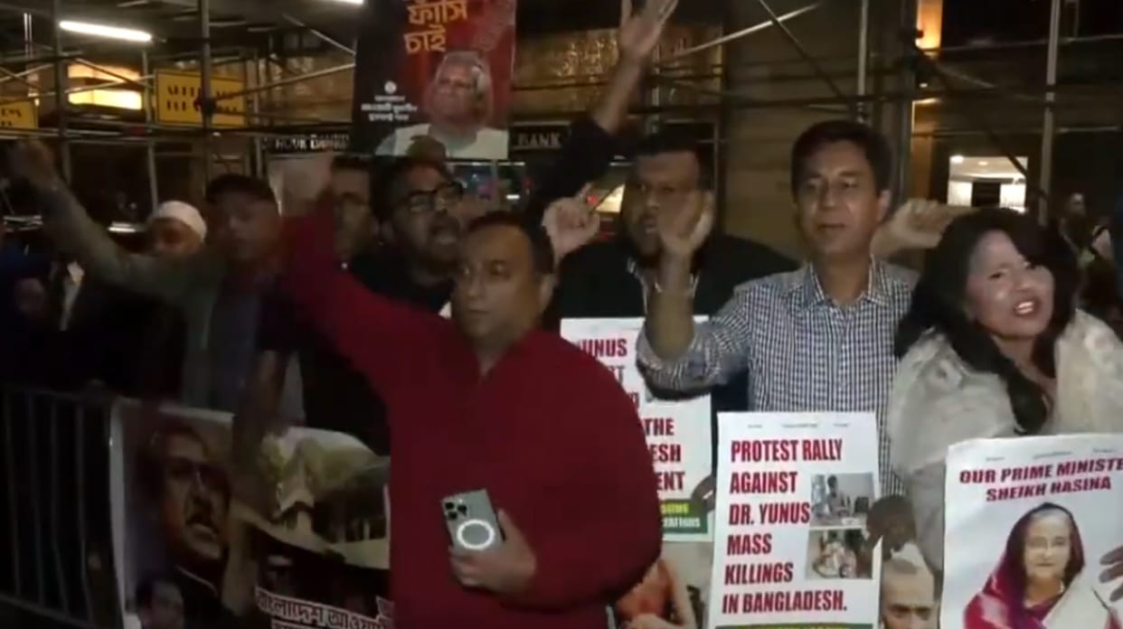 Mohammad Yunus faces protests in New York over attacks on minorities in Bangladesh news updates