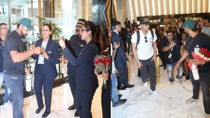 Test Match: Cricketers were welcomed by applying Tilak and wearing Rudraksha garland amidst Ramadhun