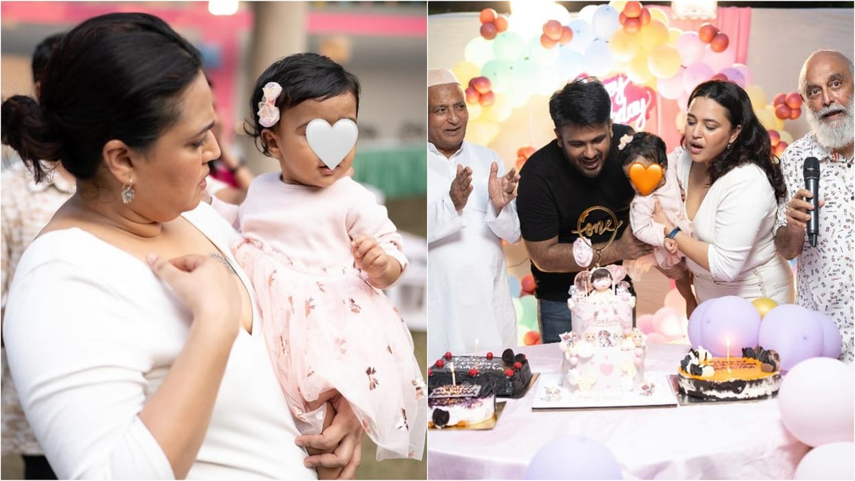 Swara Bhasker and Fahad Ahmad daughter Raabiyaa has turned 1 Swara shares photos from baby girl first birthday