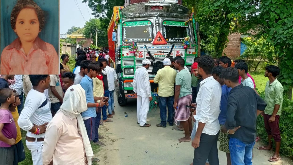 girl student died in road accident after crushed by truck in Varanasi