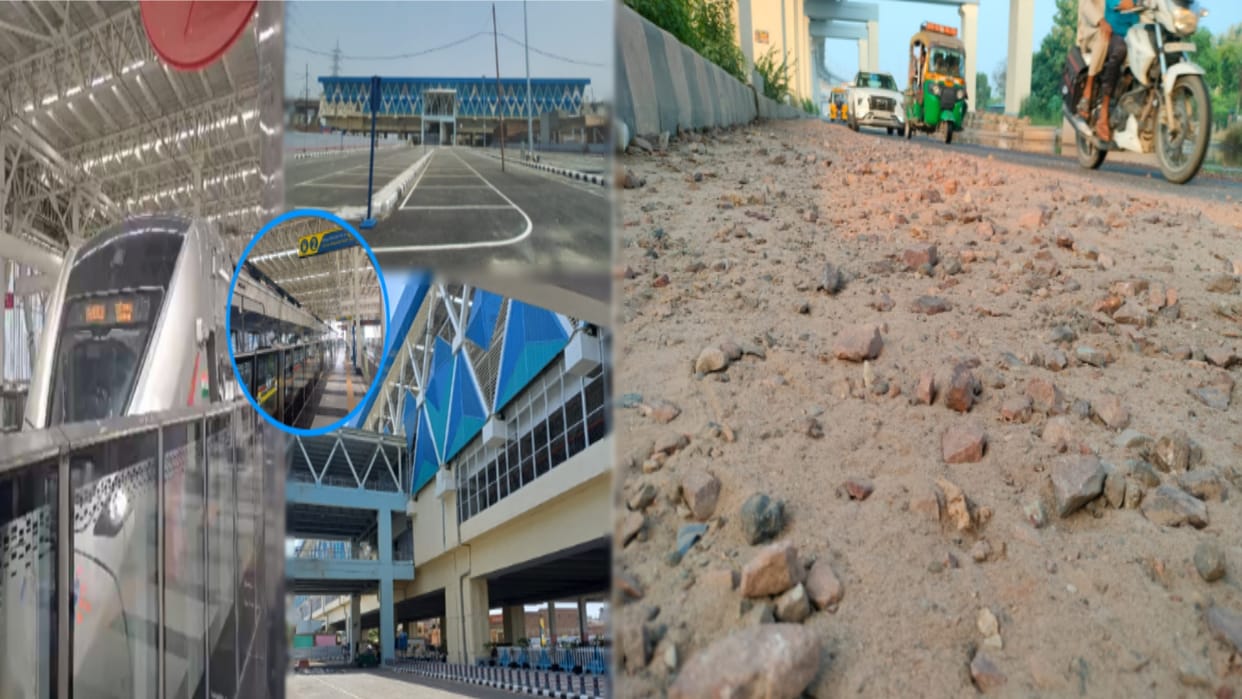 Get off the Rapid and go through the potholes: There are big shocks on delhi road in Meerut