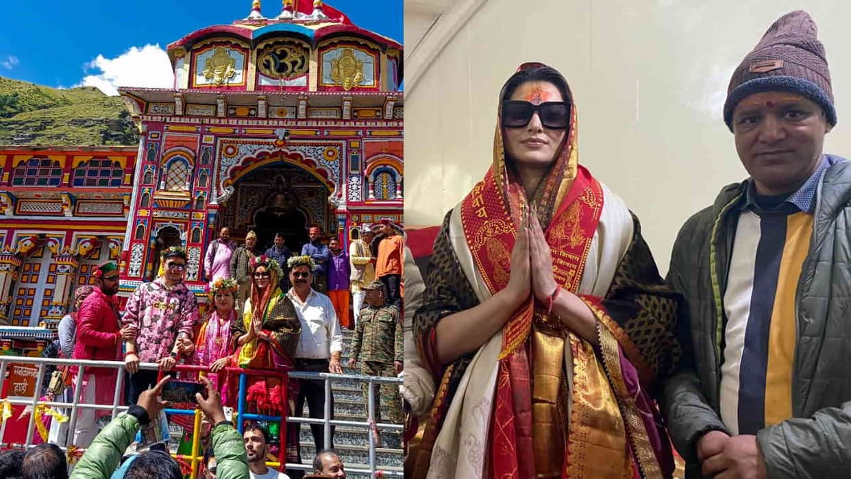 Bollywood actress Urvashi Rautela reached Badrinath-Kedarnath with family for darshan