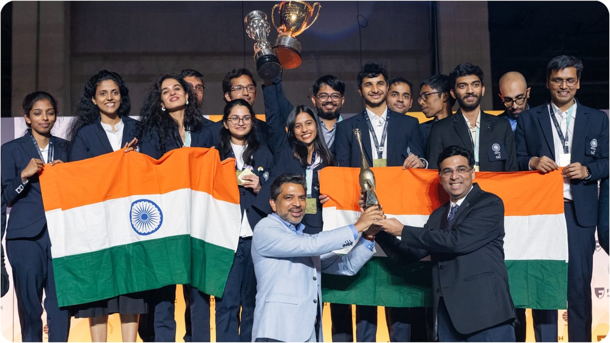 All India Chess Federation announced Rs 3.2 crore rewards for the historic 45th Olympiad-winning Indian team