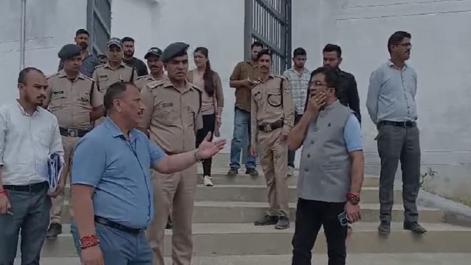 DM Vinod Goswami inspected the jail under construction in pithoragarh