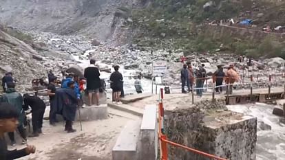 Kedarnath Yatra Route Work On Pedestrian Bypass Started Again In Sonprayag Relief From Landslide Zone - Amar Ujala Hindi News Live - Kedarnath Yatra: सोनप्रयाग में पैदल बाईपास का कार्य फिर शुरू, भूस्खलन