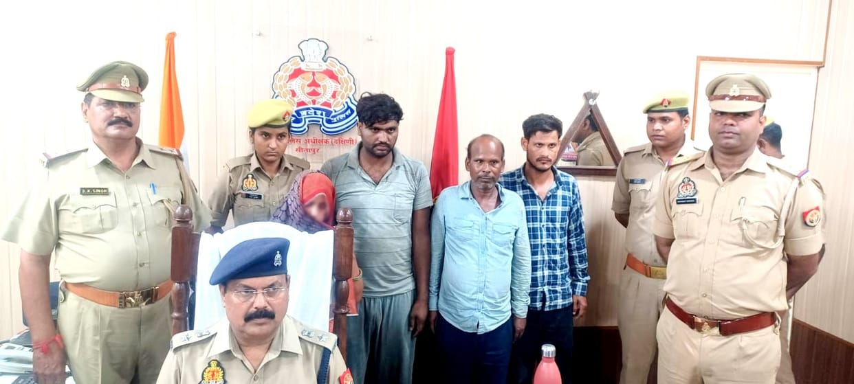 Five arrested for filing fale cases of rape in Sitapur.