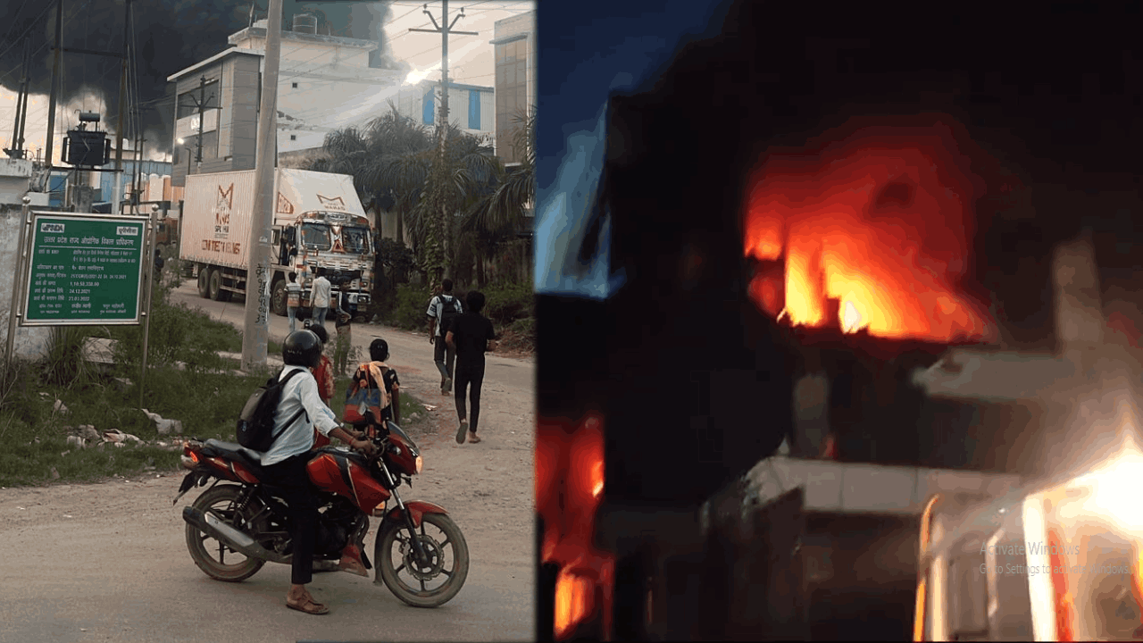 massive fire broke out in an e-rickshaw manufacturing factory in Techno City.