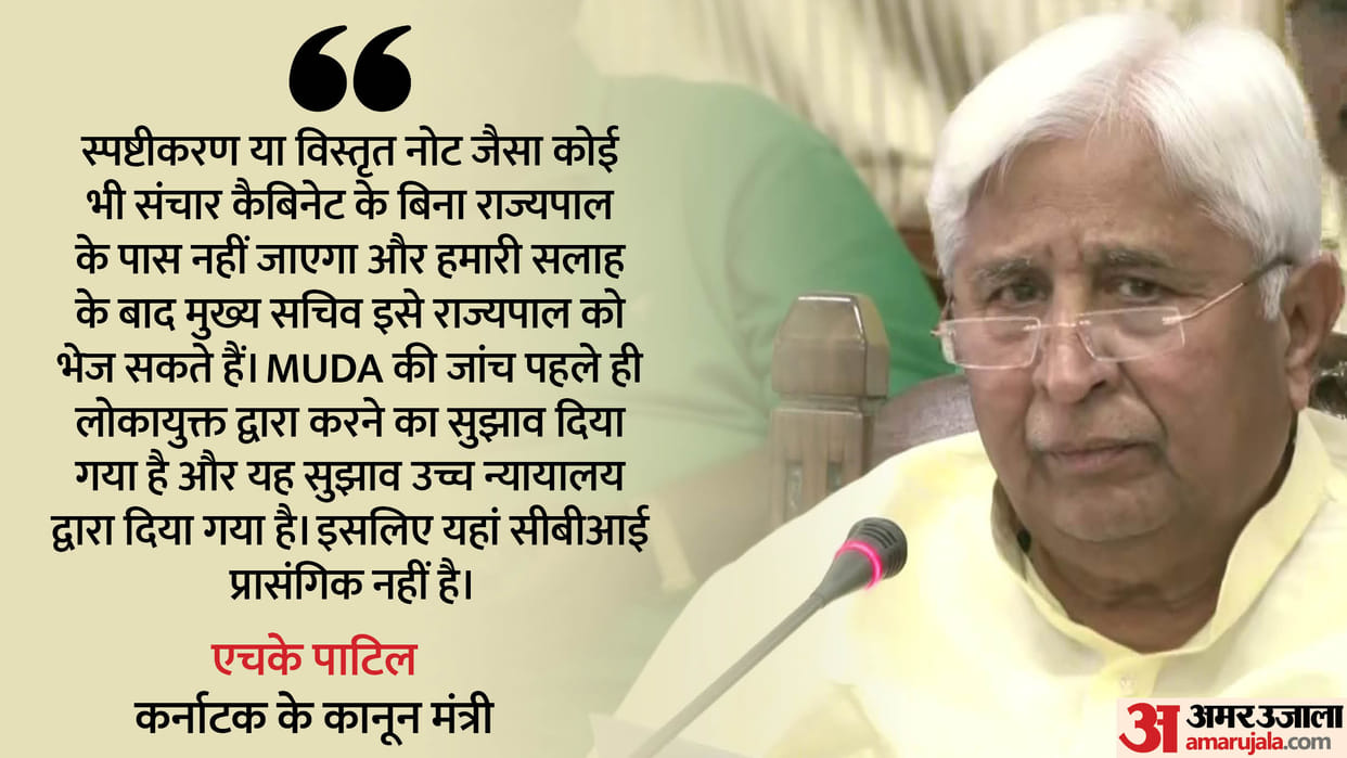 MUDA Scam Karnataka government CBI investigation siddaramaiah state Law Minister HK Patil news in hindi