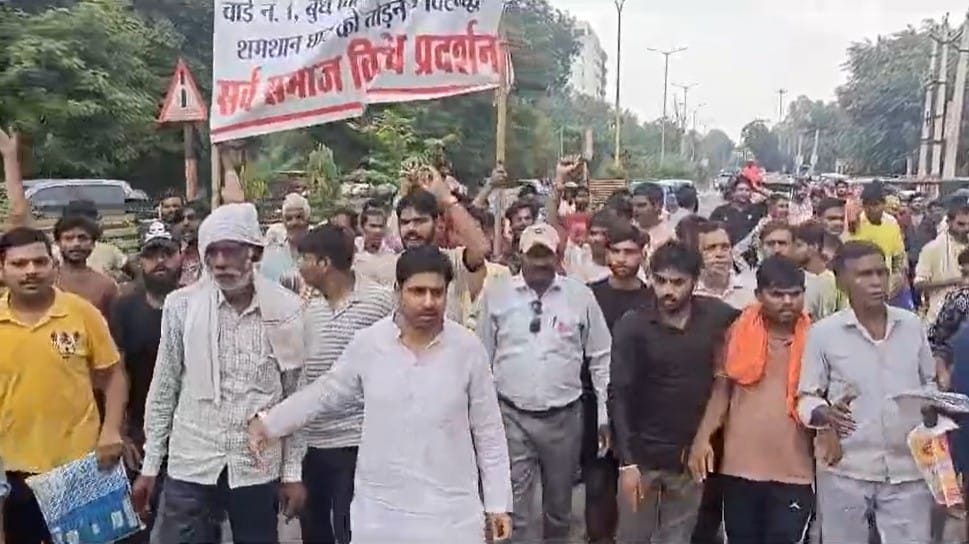 Anger against the vandalism done at the crematorium in Budh Vihar