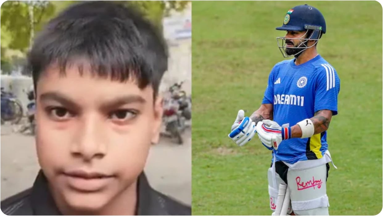 young fan of Virat Kohli travelled 58 km on cycle to watch his batting against Bangladesh in Kanpur Test
