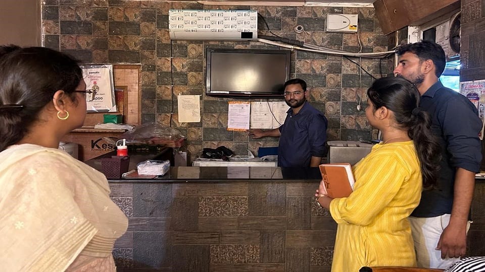Names and addresses of operators written on hotels and restaurants