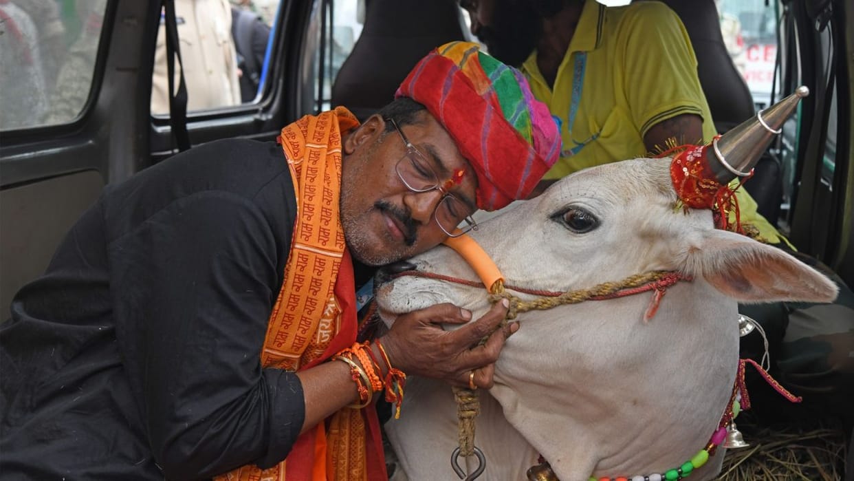 Pledge to serve gau from Kashmir to Kanyakumari, Maha Padyatra started from Lal Chowk, Srinagar; s
