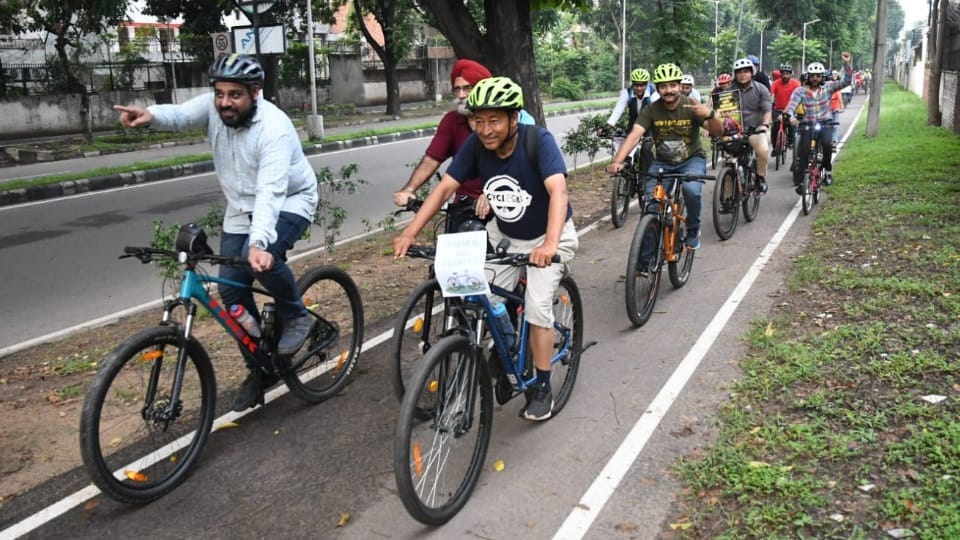 Sonam Wangchuk became fan of Chandigarh greenery, took part in Cyclegiri