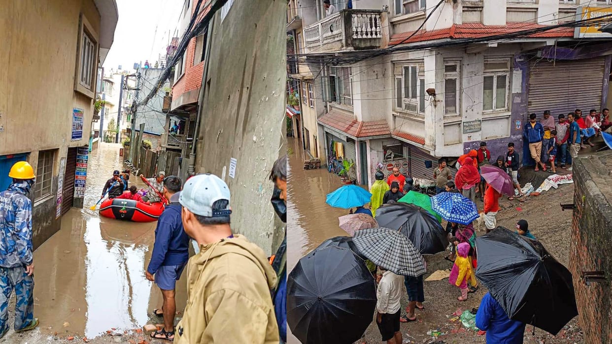 Floods in Nepal rain killed at least 49 people several missing