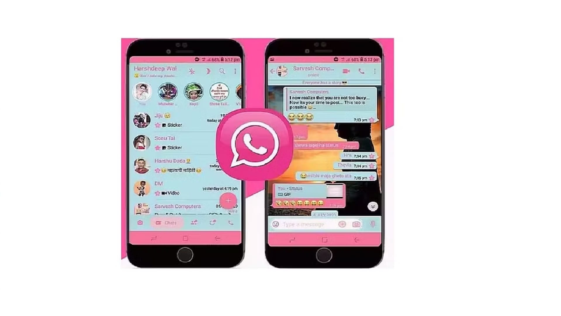 Pink WhatsApp