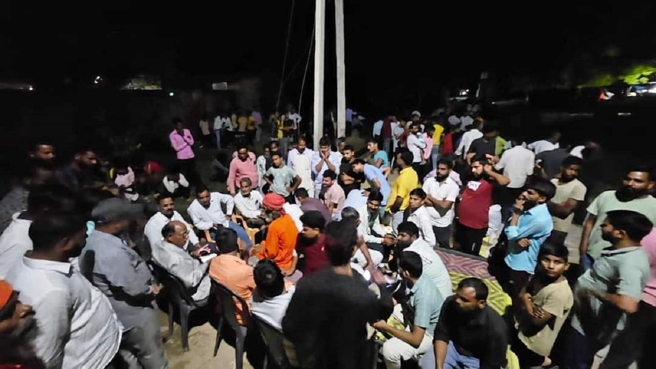 uproar over religious place bjp mla sit on protest in bareilly